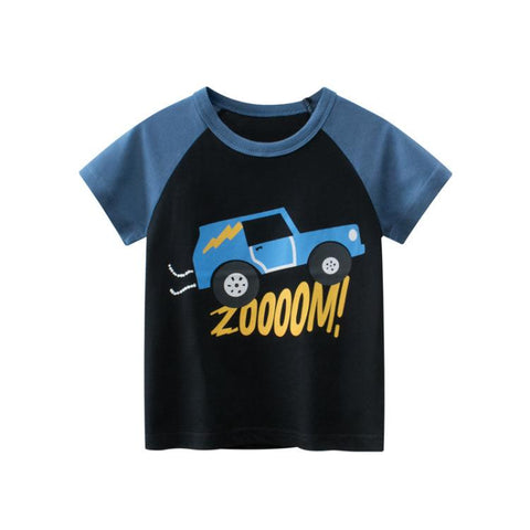 Black White Stripe 2-10T Summer Kids T-Shirts Short Sleeve Tees Children-TB01109-Veeddydropshipping