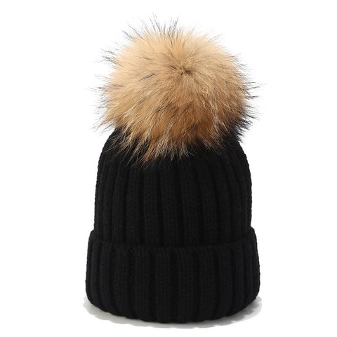 Women Winter PomPom Beanie Hat With Name-MF00983-Veeddydropshipping