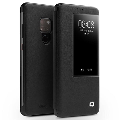 QIALINO Fashion Genuine Leather Cover for Huawei Mate 20X 5G Slim Flip Case-PA00287-Veeddydropshipping