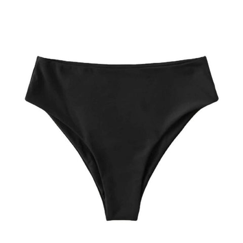 Fashion Women&#39;s Ruched Swim Bottoms High Waist Cheeky Swimsuit -OS00103-Veeddydropshipping