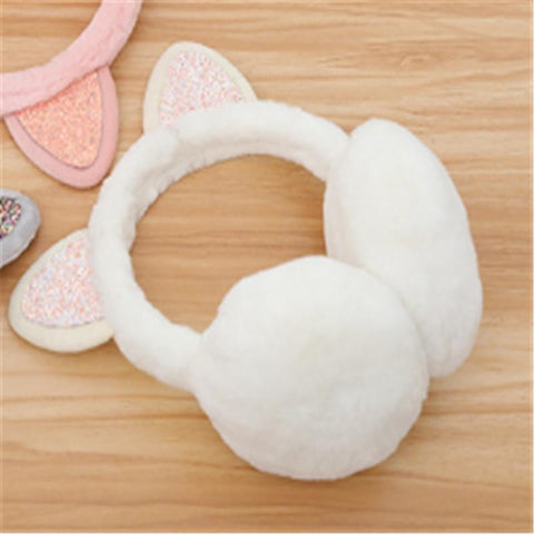 Ear Warmers Glitter Ears Plush Earmuffs-WF01263-Veeddydropshipping