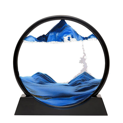 Round 3D Glass Moving Sand Art Painting Sandscape-HA00313-Veeddydropshipping