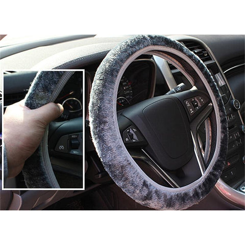 Steering Cover Woolen Handbrake-AM01482-Veeddydropshipping