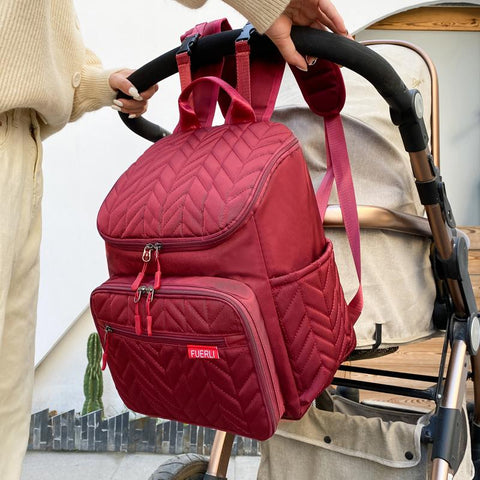 Bags Function Large Capacity Diaper Bag Embroidery Waterproof and-BS00054-Veeddydropshipping