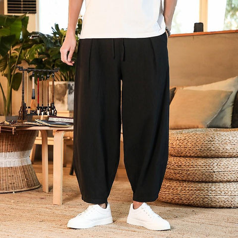 Fashion Chinese Style Linen PantsLoose Large-Veeddydropshipping