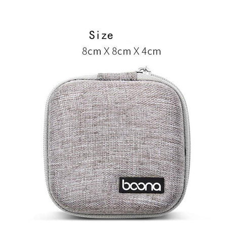 Portable Data Cable Organizer Bag Small EVA Oval Earphone Storage Bags Hard Shell-PA00930-Veeddydropshipping