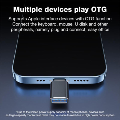 1pc USB3.0 OTG Adapter Male to USB 3.0 Mobile Phone Adapters For iPhone 14 13 12 11 Pro-PA00983-Veeddydropshipping