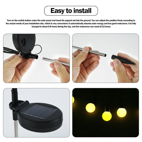 Solar Lamp Outdoor Garden Decor Firefly Solar Lights Waterproof Lawn-TI00806-Veeddydropshipping