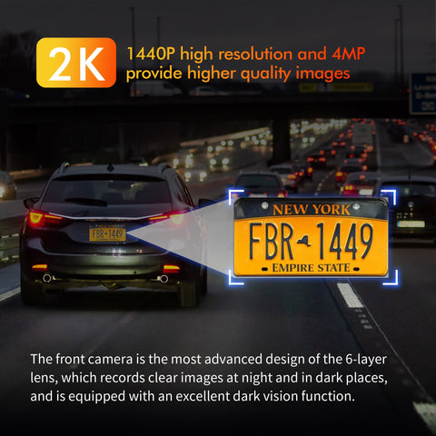 KAWA Dash Cam 1440P HD Car DVR Night Vision Dash Camera-AM00554-Veeddydropshipping
