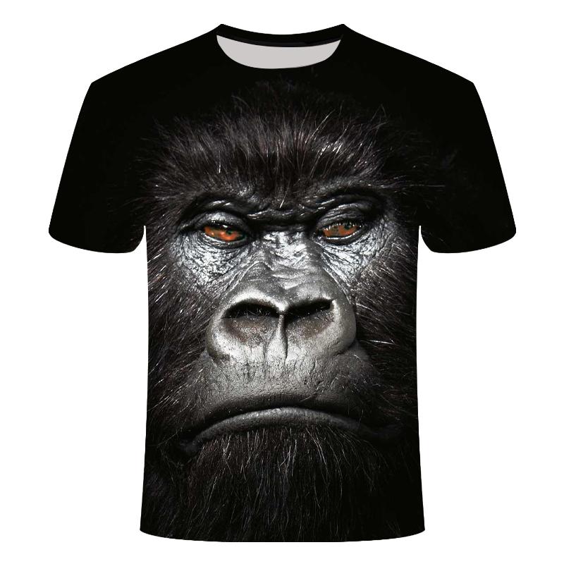 Short Sleeve Street Casual Top Fun Animal Harajuku Large Men's T-shirt-Veeddydropshipping