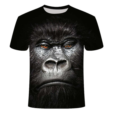 Short Sleeve Street Casual Top Fun Animal Harajuku Large Men's T-shirt-Veeddydropshipping