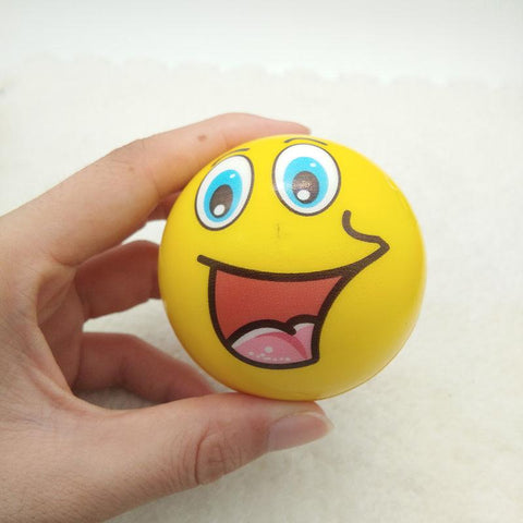 6pcs 6.3cm Stress Balls Grimace Smiley Laugh Face Soft Foam PU-TB01535-Veeddydropshipping