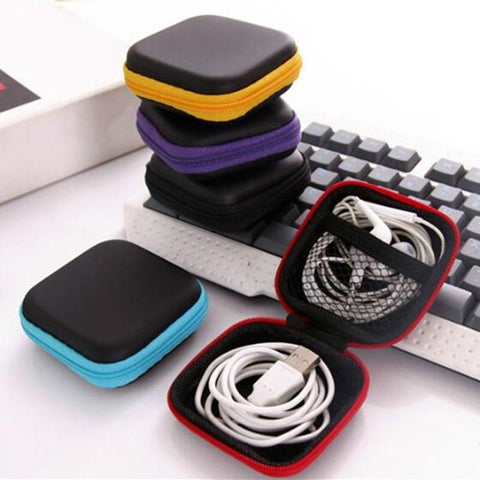 Headphone Case Travel Zipper Mini Charger Holder-HA00779-Veeddydropshipping