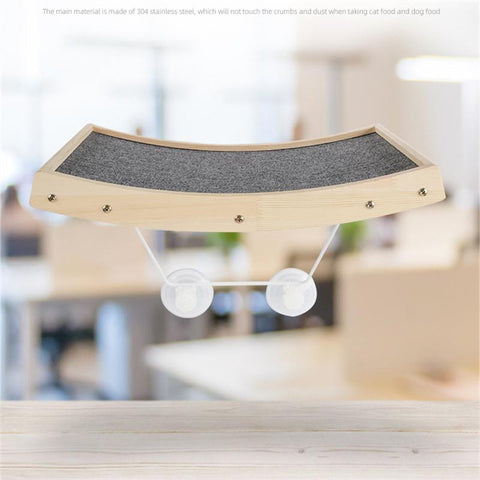 Wood Cat Scratching Board Hammock Suction Cup-HA01437-Veeddydropshipping