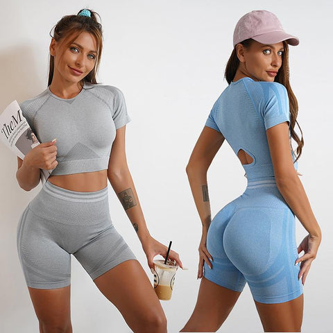 Seamless Women Yoga Set Workout Sportswear Gym Clothing Sport Set Women -OS00832-Veeddydropshipping