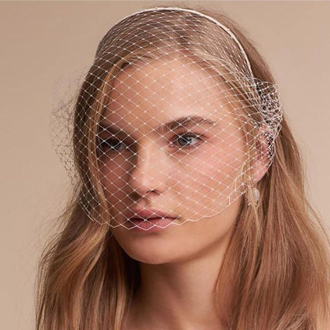 Wedding Accessory Short Blusher Veil-WF01444-Veeddydropshipping