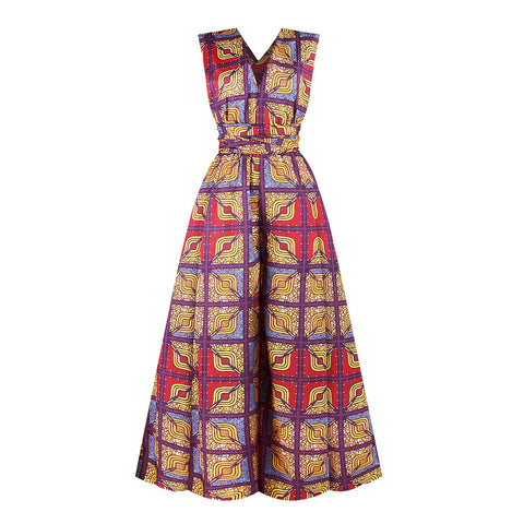 African Clothes Jumpsuit Multi-Wear Style-WF01510-Veeddydropshipping