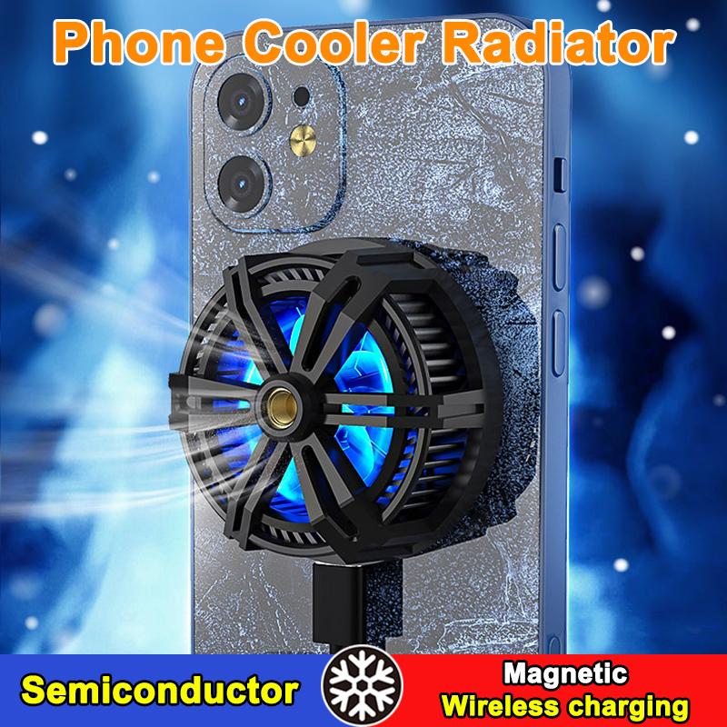 Mobile Phone Cooler Semiconductor Magnetic Fan Game with wireless charging phone stand Magsaf-PA00601-Veeddydropshipping