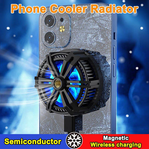 Mobile Phone Cooler Semiconductor Magnetic Fan Game with wireless charging phone stand Magsaf-PA00601-Veeddydropshipping