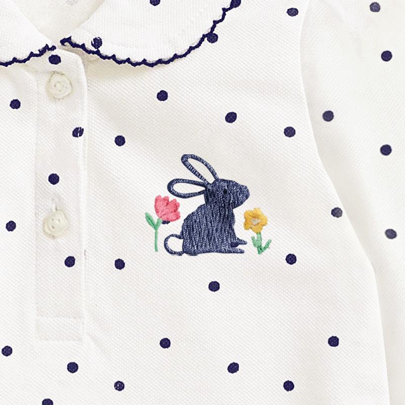 Baby Girls Polo Shirt Rabbit Pattern Cotton Clothes-Veeddydropshipping