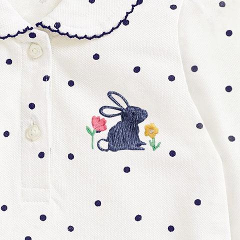 Baby Girls Polo Shirt Rabbit Pattern Cotton Clothes-Veeddydropshipping