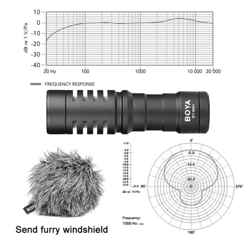 BOYA MM1 Microphone Cardioid Shotgun for iPhone Android Smartphone Canon -CE01104-Veeddydropshipping