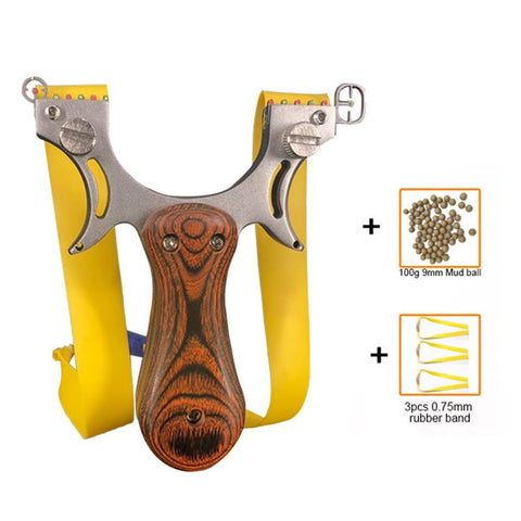 Quality Stainless Steel Catapult with Flat Rubber Band Outdoor Shooting-OS01443-Veeddydropshipping