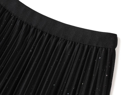 Bright Silk Screen Half-length Skirt For Women-WF00370-Veeddydropshipping