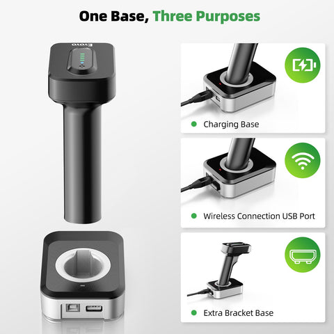 Automatic induction screen scanning 2D Bluetooth barcode scanner 2500mAh power indicator light wireless-Veeddydropshipping