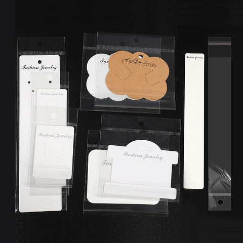 Jewelry Display Card with Transparent Opp Bags for Bags DIY Findings-JW01682-Veeddydropshipping