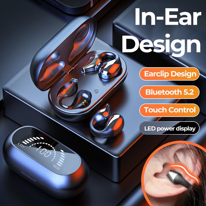 TWS Wireless Headphones Bluetooth 5.2 Bone Conduction Earphones Earclip -CE01038-Veeddydropshipping