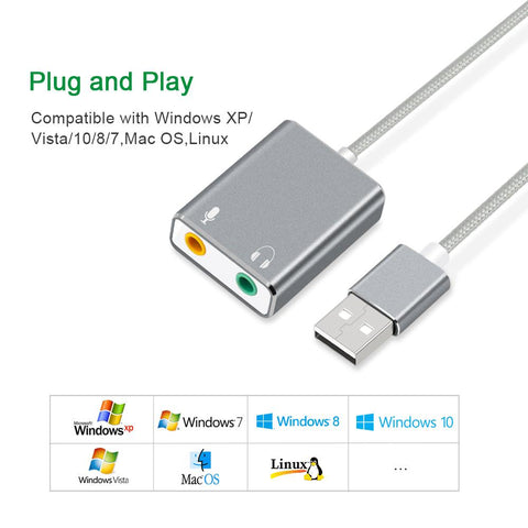 External USB Sound Card Jack  Audio Adapter Earphone-CO00156-Veeddydropshipping