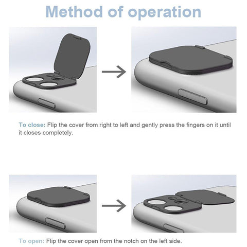 1Pc WebCam Cover Back Camera Lens Plastic Privacy-PA01252-Veeddydropshipping