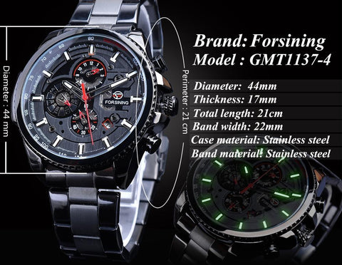 Stainless Steel Men Mechanical Automatic Wrist Watches -JW00617-Veeddydropshipping