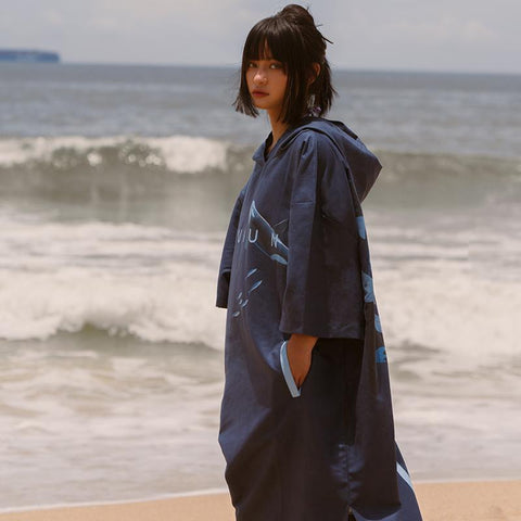 Women Diving Suit Change Robe Poncho Quick-dry Hooded Towel Swim Robe Summer-OS00070-Veeddydropshipping