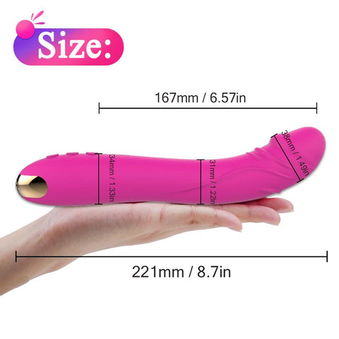 Lengthened Dildo Vibrator for Women Vagina Clitoris Massarger Erotic Toys -BH01199-Veeddydropshipping