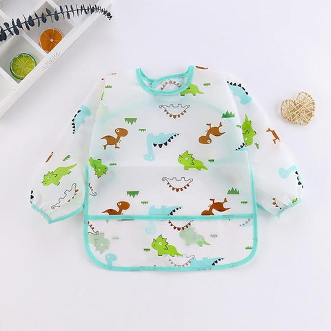 New Cute Children Baby Kids Toddler Bibs Waterproof Long Sleeve-TB00301-Veeddydropshipping