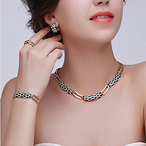 Dubai Costume Luxury Bridal  Beads Jewelry Set  -JW00318-Veeddydropshipping