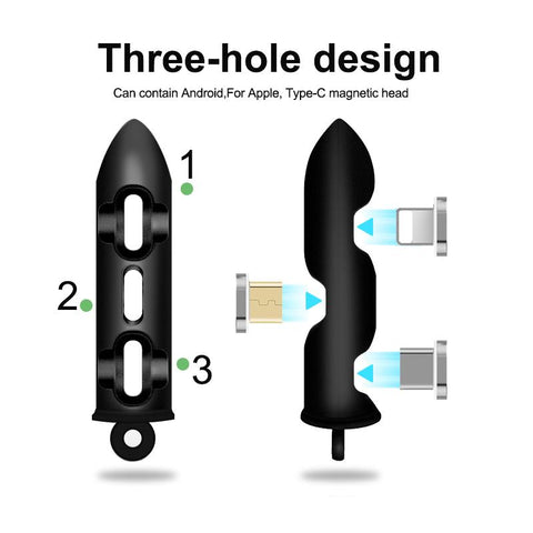 Portable Magnetic Plug Box Adapter Metal Storage Container for iPhone Micro USB Type C-PA00934-Veeddydropshipping