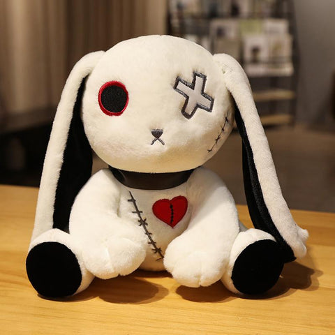 Dark Series Plush Rabbbit Toy Easter Bunny Doll Stuffed Gothic Rock-TB01553-Veeddydropshipping