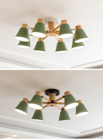 Solid wood chandelier modern lamp lighting-TI00408-Veeddydropshipping