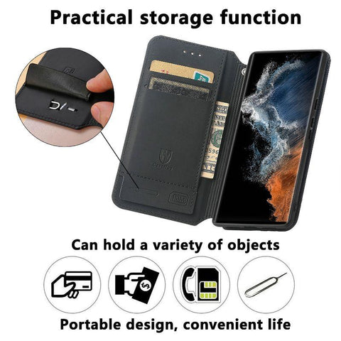 Card Wallet Phone Case For Samsung Galaxy S22 S21 S20 FE Ultra S10 S9 S8 Plus-PA00242-Veeddydropshipping