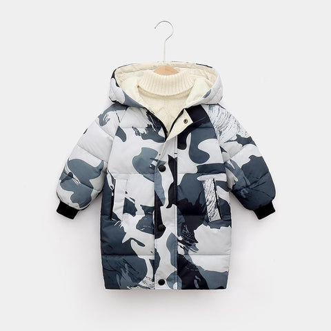 Winter Children Boy Camouflage Down Jacket Outerwear Clothes-Veeddydropshipping
