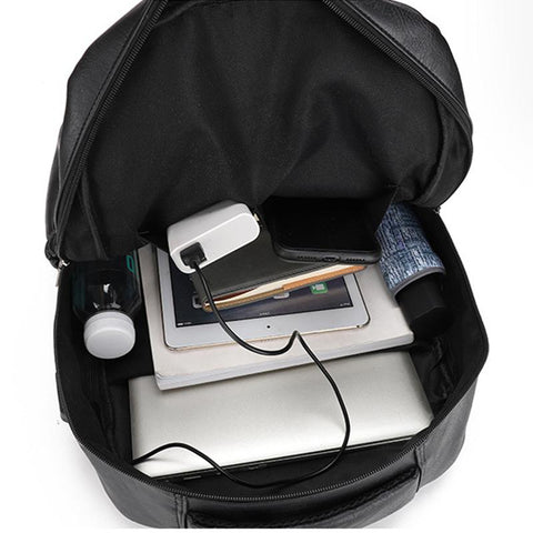 Teenage Backpacks Retro Fashion Schoolbag Man Multifunctional-BS00287-Veeddydropshipping