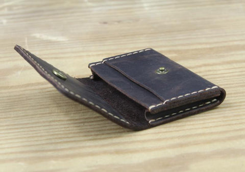 Leather Card Holder Men small Purse Credit ID card Holder-BS00582-Veeddydropshipping