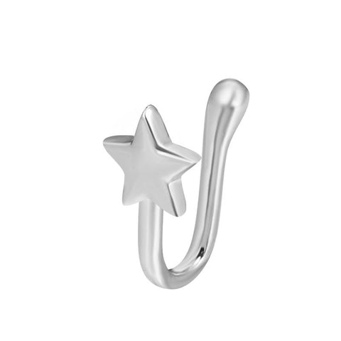 Crystal Nose Piercing Body Jewelry Floral Nose Hoop Nostril Nose Ring-JW01377-Veeddydropshipping