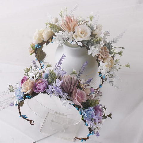 Flower Crowns Wedding Hair Accessories  Hairwear-JW00446-Veeddydropshipping