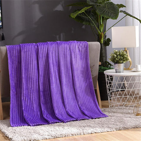 Warm Bed Cover Flannel Fleece Sofa Blankets-HA00445-Veeddydropshipping
