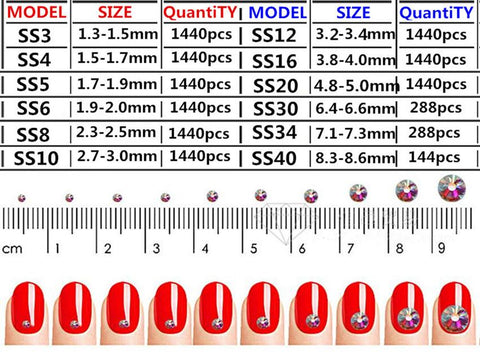 Mix Glass Crystal AB Rhinestones Flat-HA00009-Veeddydropshipping