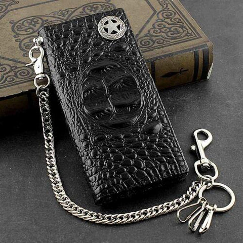 Biker Leather Wallet Purse With-MF00723-Veeddydropshipping